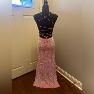 Pink Sequin Prom Dress, Lucy in the Sky, Size XS